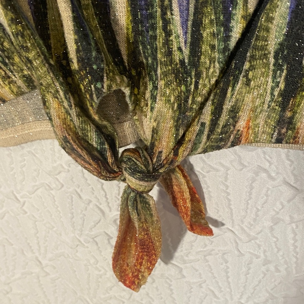 Chico's Multicolor Chevron Pattern Patterned Blou… - image 3